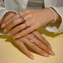 Load image into Gallery viewer, CAMILLE PEARL STONE OPEN RING