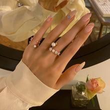 Load image into Gallery viewer, MADEMOISELLE 2 PEARL PAVED RING