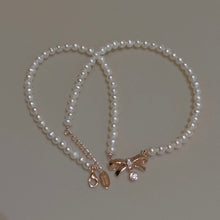 Load image into Gallery viewer, ODILIE BOW FRESHWATER PEARL NECKLACE