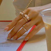 Load image into Gallery viewer, VERA DUO PEARL PAVED RING