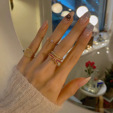 Load image into Gallery viewer, ODETTE 1 BOW WAVE PAVE RING