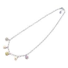 Load image into Gallery viewer, EVELINA MULTI-FLOWER LINK CHAIN NECKLACE