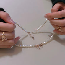 Load image into Gallery viewer, ODILIE BOW FRESHWATER PEARL NECKLACE
