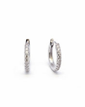 Load image into Gallery viewer, MINETTE ESSENTIAL PAVE HOOP EARRING
