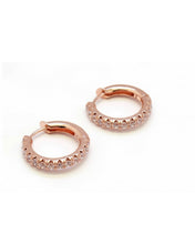 Load image into Gallery viewer, MINETTE ESSENTIAL PAVE HOOP EARRING