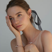 Load image into Gallery viewer, MADEMOISELLE 2 PEARL RHINESTONED EARRING