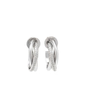 Load image into Gallery viewer, LE LIEN TRIO LINKED PAVE EARRING