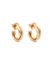 Load image into Gallery viewer, LE LIEN TRIO LINKED PAVE EARRING