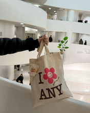 Load image into Gallery viewer, ANY CLUB FLOWER SMILE TOTE BAG