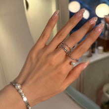Load image into Gallery viewer, LAUREL WAVE PEARL PAVED RING