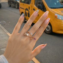 Load image into Gallery viewer, VALENTINE HEART PAVE OPEN RING