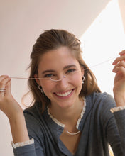 Load image into Gallery viewer, PETAL SMILE PAVE NECKLACE