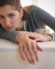 Load image into Gallery viewer, PETAL 3 TRIO STONE PAVE RING