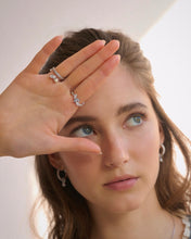 Load image into Gallery viewer, PETAL 2 PEARL STONE PAVE RING