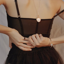 Load image into Gallery viewer, LARGE B-BLOCK STONE INLAY SWIVEL LONG NECKLACE