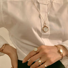 Load image into Gallery viewer, LARGE B-BLOCK STONE INLAY SWIVEL LONG NECKLACE