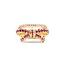 Load image into Gallery viewer, ODETTE 1 BOW WAVE PAVE RING