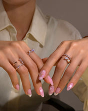Load image into Gallery viewer, PETAL 2 PEARL STONE PAVE RING