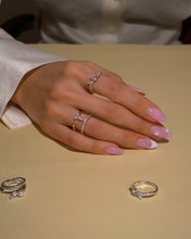 Load image into Gallery viewer, PETAL 1 DUO STONE PAVE RING