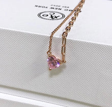 Load image into Gallery viewer, MANON 2 HEART STONE CHAIN NECKLACE