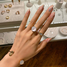 Load image into Gallery viewer, B-BLOCK ONE STONE INLAY SWIVEL RING