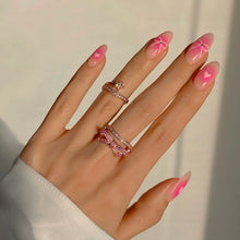 Load image into Gallery viewer, ODETTE 1 BOW WAVE PAVE RING