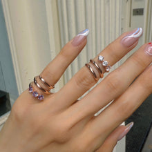 Load image into Gallery viewer, NOORE 2 RHINESTONE PINKY RING