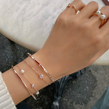 Load image into Gallery viewer, CECILLIA DBL CHAIN OPEN BANGLE