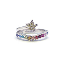 Load image into Gallery viewer, COMET STAR RHINESTONE PINKY RING