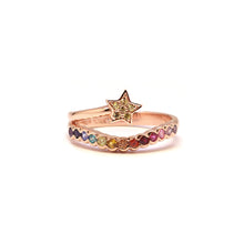 Load image into Gallery viewer, COMET STAR RHINESTONE RING