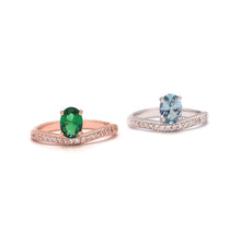 Load image into Gallery viewer, PERSONA 1 STONE CURVED PAVE RING