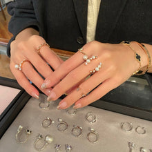 Load image into Gallery viewer, CAMILLE PEARL STONE OPEN RING
