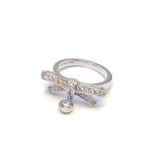 Load image into Gallery viewer, ODILIE 1 PAVE BOW DANGLE RING