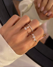 Load image into Gallery viewer, PETAL 3 TRIO STONE PAVE RING