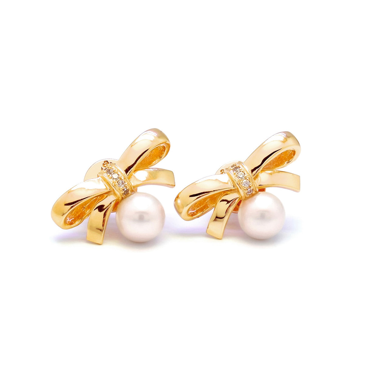 【Monday Edition】24SS PEARL PULL BOW EARRINGS Amazon.com: Pearl Bow Earrings for Women Crystal Bow