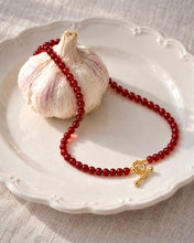 Load image into Gallery viewer, SAVINA 3 CARNELIAN BEADED NECKLACE