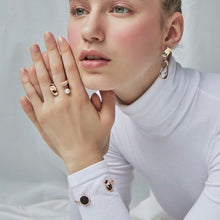 Load image into Gallery viewer, CLOUD CIRCLE STONE OPEN BANGLE