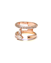 Load image into Gallery viewer, PETAL 1 DUO STONE PAVE RING