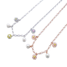 Load image into Gallery viewer, EVELINA MULTI-FLOWER LINK CHAIN NECKLACE
