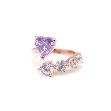Load image into Gallery viewer, MANON HEART RHINESTONE RING