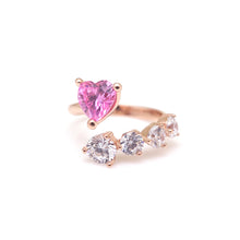 Load image into Gallery viewer, MANON HEART RHINESTONE RING