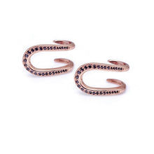 Load image into Gallery viewer, 'U' LINE PAVE EARRING