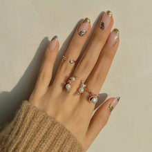 Load image into Gallery viewer, CAMILLE PEARL STONE OPEN RING