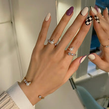 Load image into Gallery viewer, MADEMOISELLE 3 PEARL PAVED RING