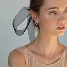 Load image into Gallery viewer, MADEMOISELLE RHINESTONED HOOP EARRING