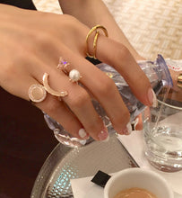 Load image into Gallery viewer, HEART PEARL SMILE PLAIN RING