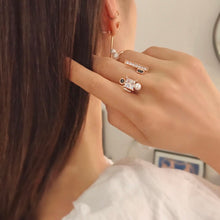 Load image into Gallery viewer, YVES PAVE BAR OPEN RING