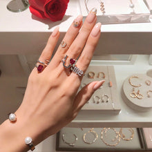 Load image into Gallery viewer, 'ME' LETTER PAVE SETTING OPEN RING