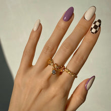 Load image into Gallery viewer, KISMET 1 ROUND STONE CHAIN RING