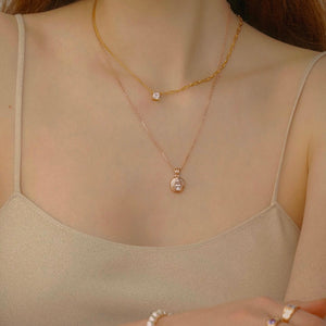 EDGAR OVAL STONE CHAIN NECKLACE